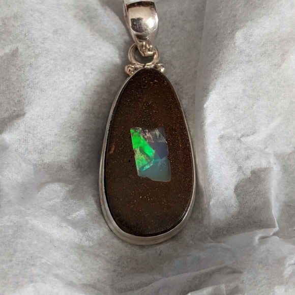 Jewelry - Boulder Opal, 925 Silver Pendant